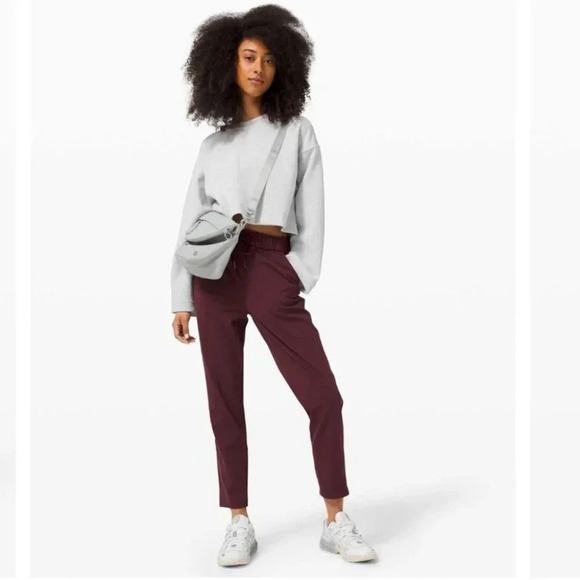 Lululemon Keep Moving  Pant Burgundy Cassis Size 6 - Picture 1 of 8